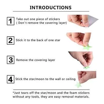 Glow in The Dark Stars Stickers for Kids Room Decor