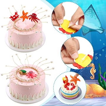 Under the Sea Cake Toppers Ocean Party Decorations Set