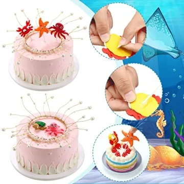 Under the Sea Cake Toppers Ocean Party Decorations Set