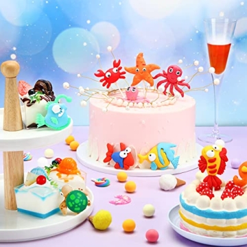 Under the Sea Cake Toppers Ocean Party Decorations Set