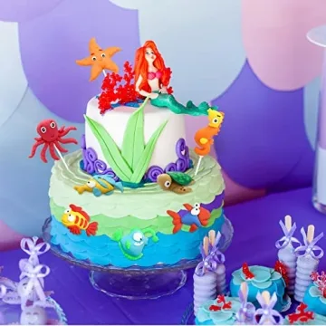 Under the Sea Cake Toppers Ocean Party Decorations Set