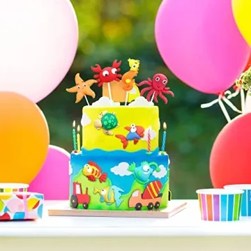 Under the Sea Cake Toppers Ocean Party Decorations Set