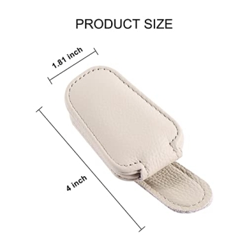 Airsanto Magnetic Leather Car Glasses Holder for Sunglasses