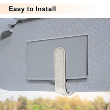 Airsanto Magnetic Leather Car Glasses Holder for Sunglasses