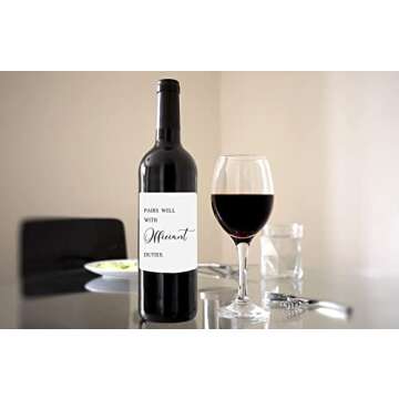 Pairs Well with Officiant Duties Wine Labels, Officiant Wine Labels, Officiant Gift, Officiant Proposal, Officiant Gift Idea, Gift for Wedding Officiant, Officiant Proposal Gift for Men/Women - 8Pcs