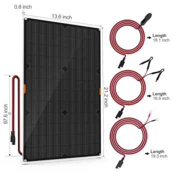 OYMSAE 30W Solar Trickle Charger for 12V Batteries