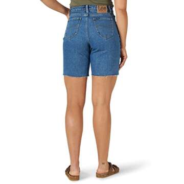 Lee Women's High-Rise Cut Off Dad Jean Short, Optimism, 16