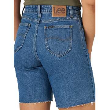 Lee Women's High-Rise Cut Off Dad Jean Short, Optimism, 16