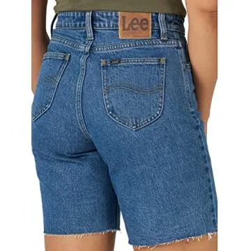 Lee Women's High-Rise Cut Off Dad Jean Short, Optimism, 16