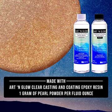 Mica Pearl Pigment Powder (Bronze) - Versatile Metallic Color for Art & Crafts