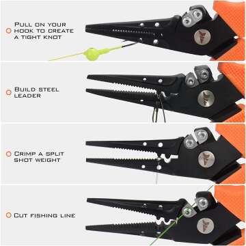 KastKing Cutthroat 7" Fishing Pliers for Easy Use