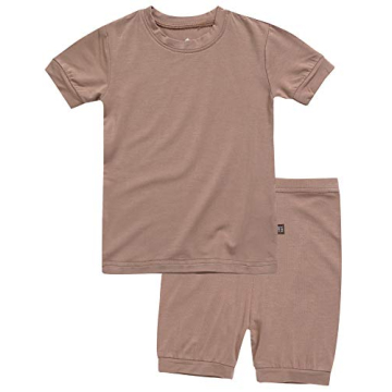 VAENAIT BABY Infant Kids Toddler Short Sleeve Sleepwear Pajamas 2pcs Set Colorful Brown M