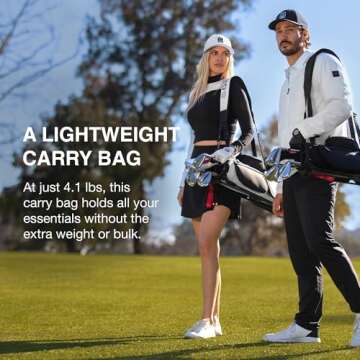 Ghost Golf Stand Bag, Weekender Oreo - Lightweight Golf Bags for Men & Women, 3-Way Dividers with Premium Materials & Magnetic Pocket - Ideal for Walking, Par 3 Courses, and Driving Range
