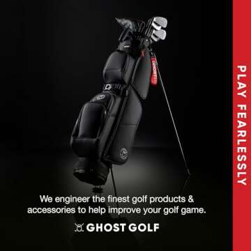 Ghost Golf Stand Bag, Weekender Oreo - Lightweight Golf Bags for Men & Women, 3-Way Dividers with Premium Materials & Magnetic Pocket - Ideal for Walking, Par 3 Courses, and Driving Range