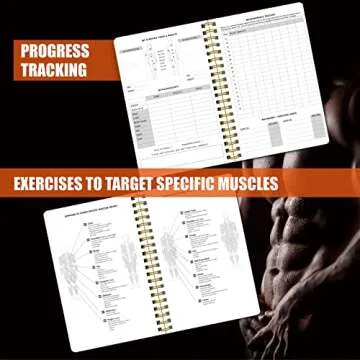 A5 Fitness Logbook & Workout Journal -18 Weeks Fitness Journal Planner, Workout Tracker, Exercise Log Book to Track Weight Loss, Muscle Gain, Gym, Bodybuilding Progress –Gym Daily Fitness for Men
