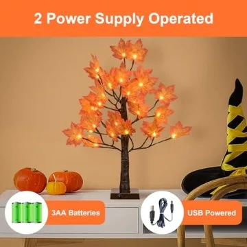 Lightshare 24IN Lighted Maple Tree for Fall Celebrations