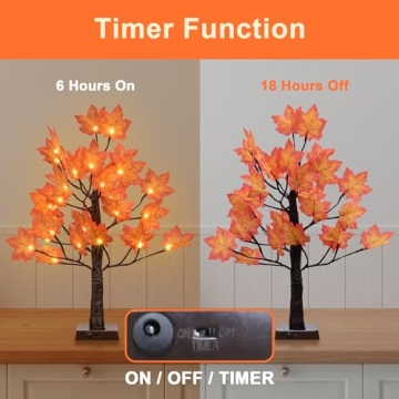 Lightshare 24IN Lighted Maple Tree for Fall Celebrations