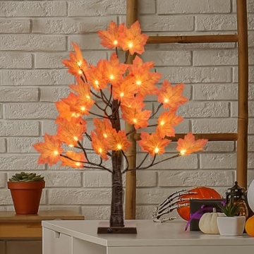 Lightshare 24IN Lighted Maple Tree for Fall Celebrations
