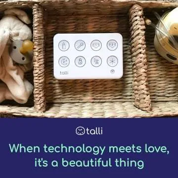 Talli Daily One-Touch Baby Tracker - Baby Monitor to Log Feedings, Diapers, Sleep & More - Electronic Journal Links to Mobile App for Real-Time Baby Monitoring & Tracking - Alexa Compatible