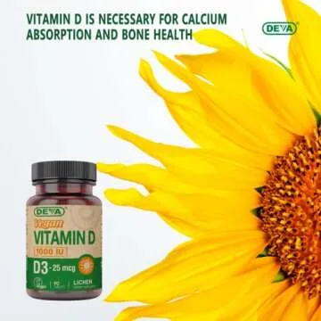 DEVA Vegan Vitamin D3 - 1000 IU Daily Supplement