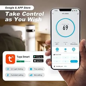 High-Capacity Ultrasonic Humidifier with Smart Control