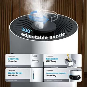 High-Capacity Ultrasonic Humidifier with Smart Control