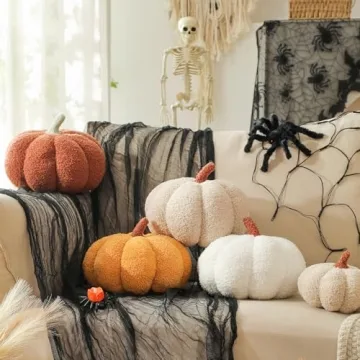 YRXRUS Cute Pumpkin Shaped Throw Pillows for Fall Decor