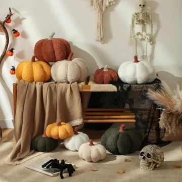 YRXRUS Cute Pumpkin Shaped Throw Pillows for Fall Decor