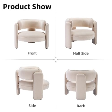 INZOY Mid Century Velvet Accent Chair Set of 2