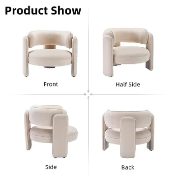 INZOY Mid Century Velvet Accent Chair Set of 2