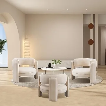 INZOY Mid Century Velvet Accent Chair Set of 2