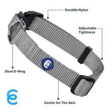 Blueberry Pet Flint Gray Dog Collar for Small Boys