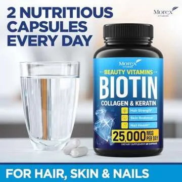 Biotin & Collagen Capsules for Hair Growth - 60 Caps