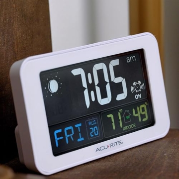 AcuRite Intelli-Time Alarm Clock with USB Charger and Weather Display