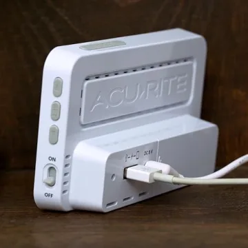 AcuRite Intelli-Time Alarm Clock with USB Charger and Weather Display