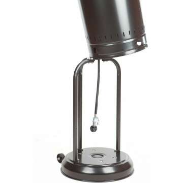 Outdoor Propane Patio Heater - 46,000 BTU, Wheels, Bronze