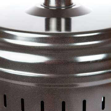 Outdoor Propane Patio Heater - 46,000 BTU, Wheels, Bronze