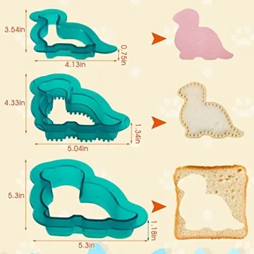 Dinosaur Sandwich Cutter and Sealer Set for Kids
