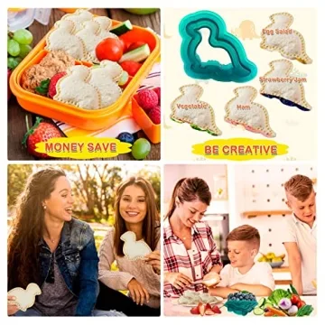 Dinosaur Sandwich Cutter and Sealer Set for Kids