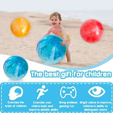 Qiuttnqn 6 PCS Inflatable Bouncy Balls Set for All Ages