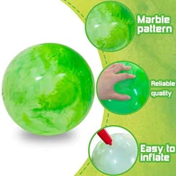 Qiuttnqn 6 PCS Inflatable Bouncy Balls Set for All Ages