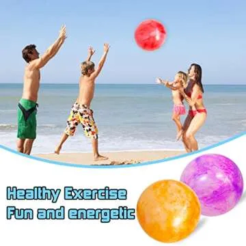 Qiuttnqn 6 PCS Inflatable Bouncy Balls Set for All Ages
