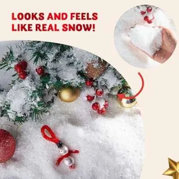 JOYIN 6 OZ Christmas Artificial Snow, Plastic Fake Snowball for Christmas Tree Decoration, Xmas Party Favors, Holiday Supplies, Winter Displays, Fake Snow Crafts, and Winter Decor