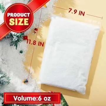 JOYIN 6 OZ Christmas Artificial Snow, Plastic Fake Snowball for Christmas Tree Decoration, Xmas Party Favors, Holiday Supplies, Winter Displays, Fake Snow Crafts, and Winter Decor