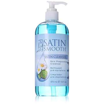 VALUE PACK! SATIN SMOOTH Satin Release Wax Residue Remover + Satin cleanser skin preparation cleanser, 16 ounce