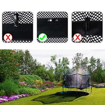 Jasonwell Trampoline Sprinkler Fun for Kids Summer Water Play