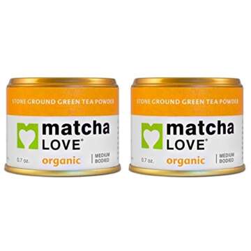 Matcha Tea Pwdr Match Love Tin - Premium Organic Green Tea Powder