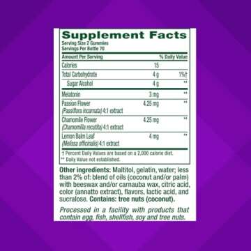 Vitafusion Melatonin Gummy Vitamins, 140 Count (Pack of 1)