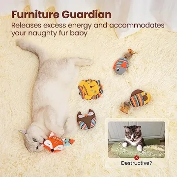 Interactive Jungle Cat Toys 5-Pack for Indoor Cats