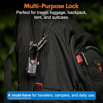 TSA Approved Cable Luggage Locks Secure Re-settable Combination